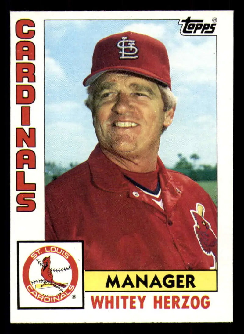 1984 Topps #561 Whitey Herzog EX Excellent St. Louis Cardinals Baseball Card - Baseball Card Single