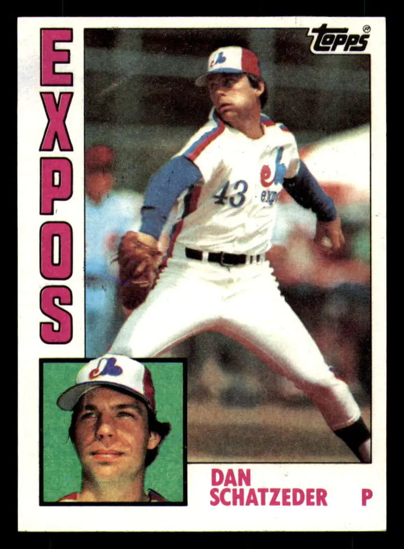 1984 Topps #57 Dan Schatzeder EX Excellent Montreal Expos Baseball Card - Baseball Card Single