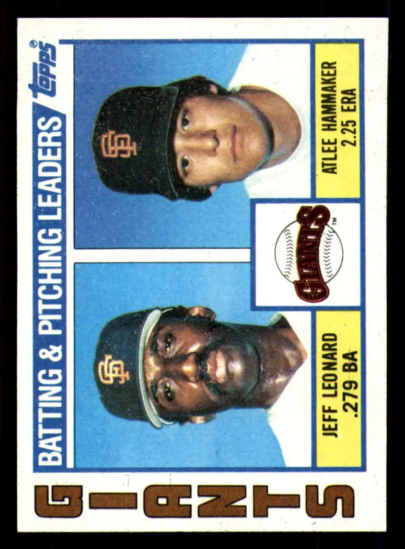 1984 Topps #576 Jeffrey Leonard/Atlee Hammaker EX Excellent San Francisco Giants Baseball Card - Baseball Card Single