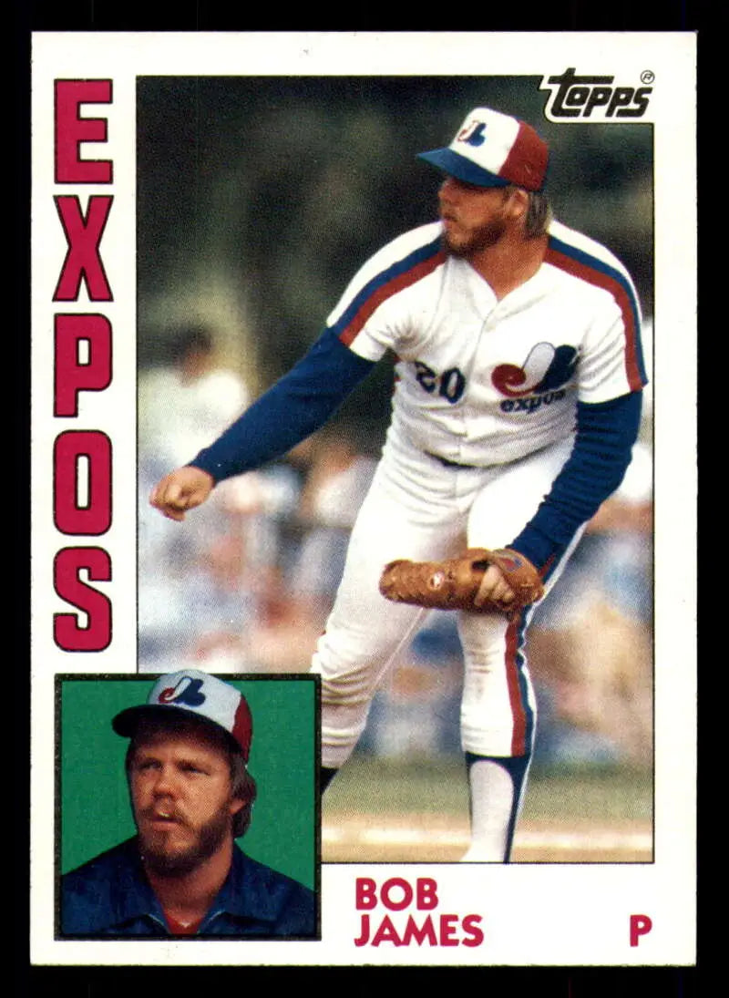 1984 Topps #579 Bob James EX Excellent RC Rookie Montreal Expos Baseball Card - Baseball Card Single