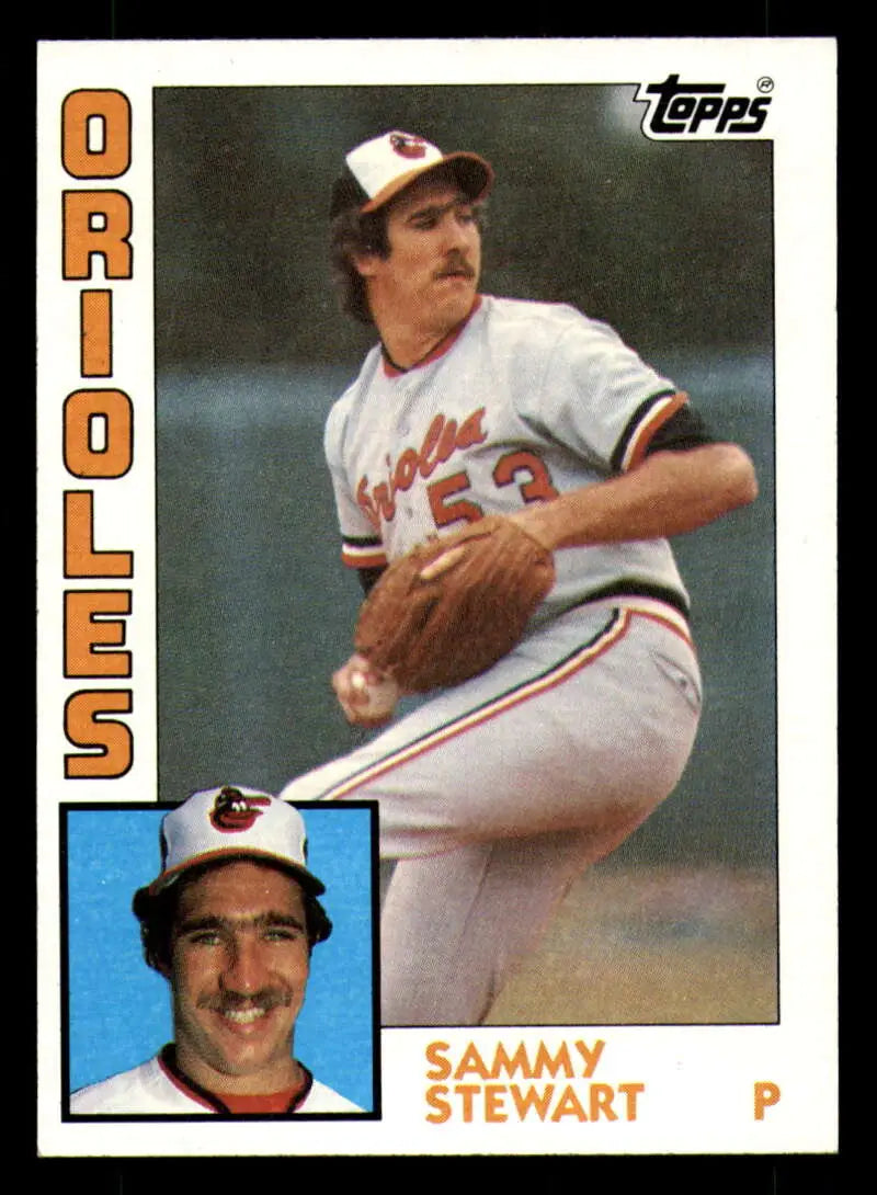 1984 Topps #59 Sammy Stewart EX Excellent Baltimore Orioles Baseball Card - Baseball Card Single
