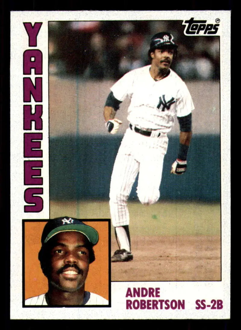 1984 Topps #592 Andre Robertson EX Excellent New York Yankees Baseball Card - Baseball Card Single