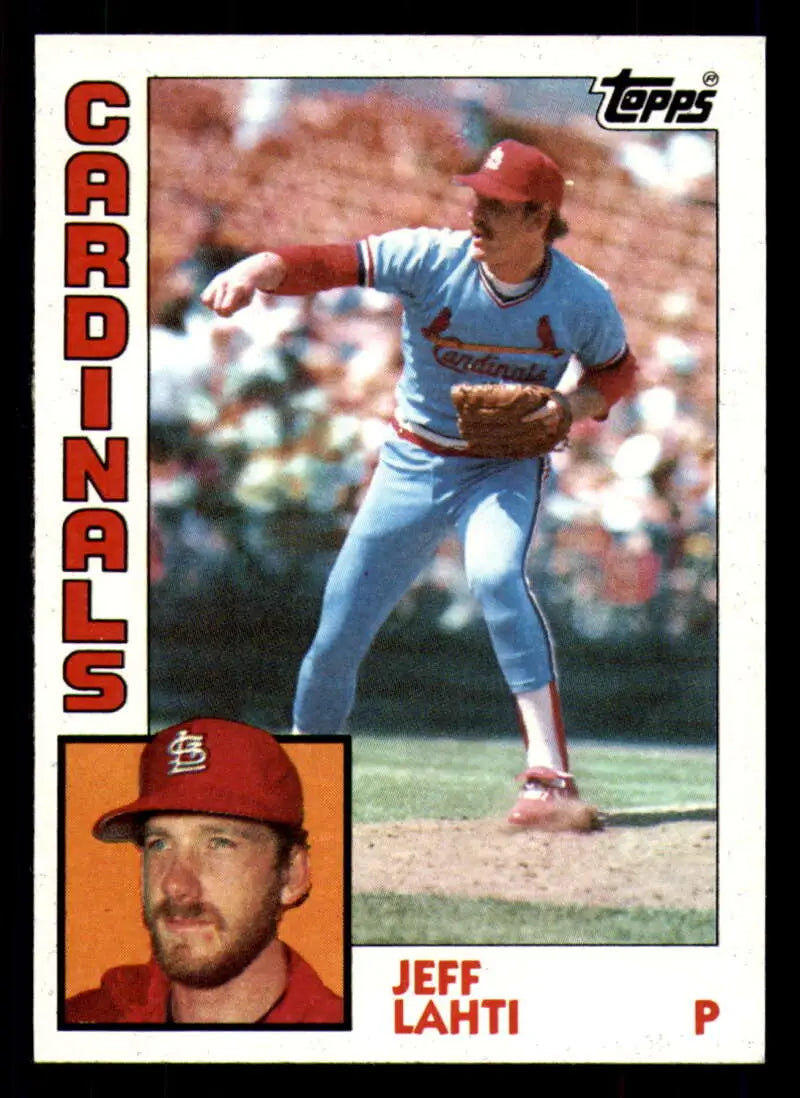 1984 Topps #593 Jeff Lahti EX Excellent St. Louis Cardinals Baseball Card - Baseball Card Single