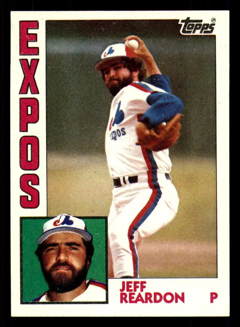 1984 Topps #595 Jeff Reardon EX Excellent Montreal Expos Baseball Card - Baseball Card Single