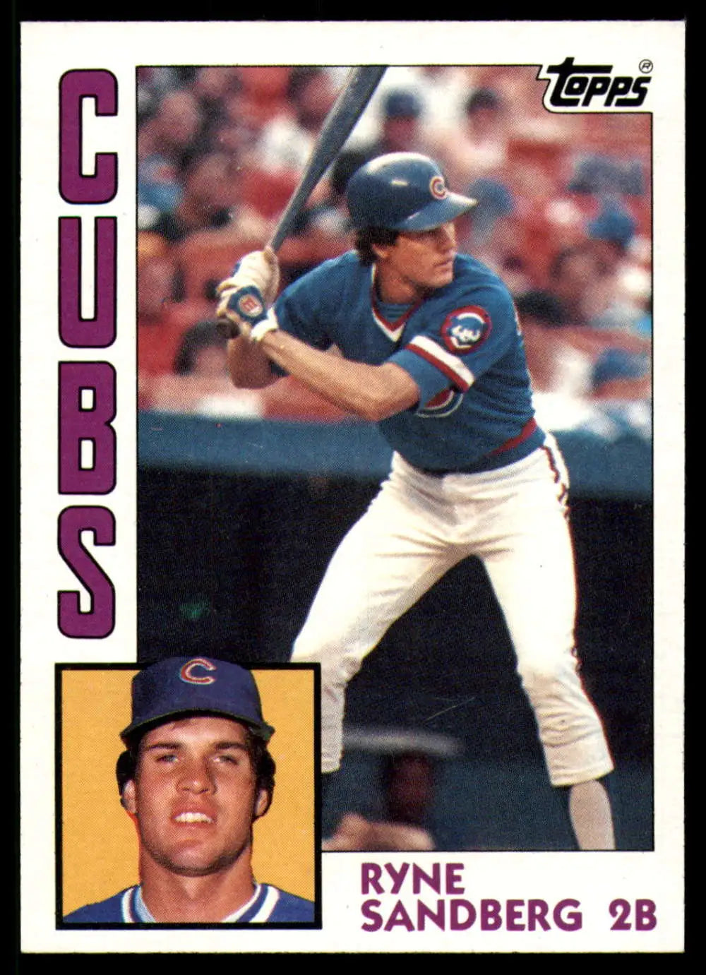 1984 Topps #596 Ryne Sandberg EX Excellent Chicago Cubs Baseball Card - Baseball Card Single