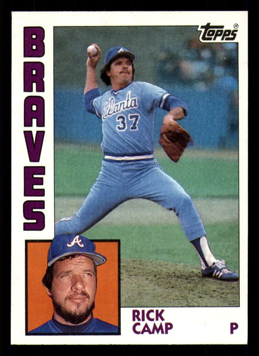 1984 Topps #597 Rick Camp EX Excellent Atlanta Braves Baseball Card - Baseball Card Single