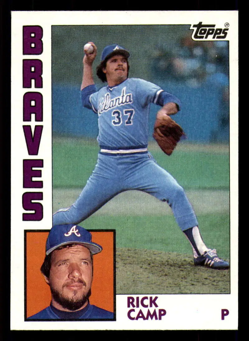 1984 Topps #597 Rick Camp EX Excellent Atlanta Braves Baseball Card - Baseball Card Single
