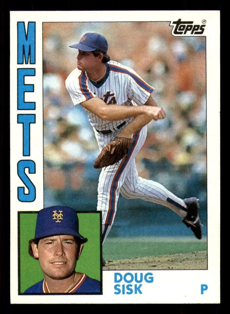 1984 Topps #599 Doug Sisk EX Excellent New York Mets Baseball Card - Baseball Card Single
