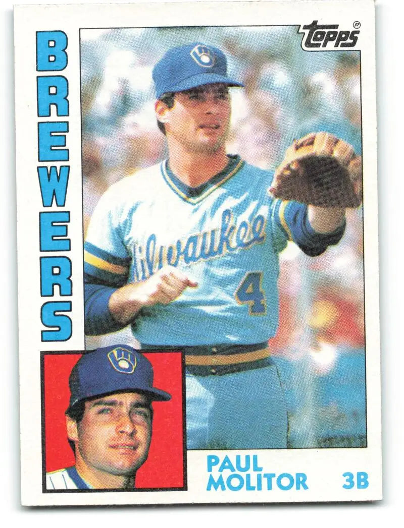 1984 Topps #60 Paul Molitor EX Excellent Milwaukee Brewers Baseball Card - Baseball Card Single