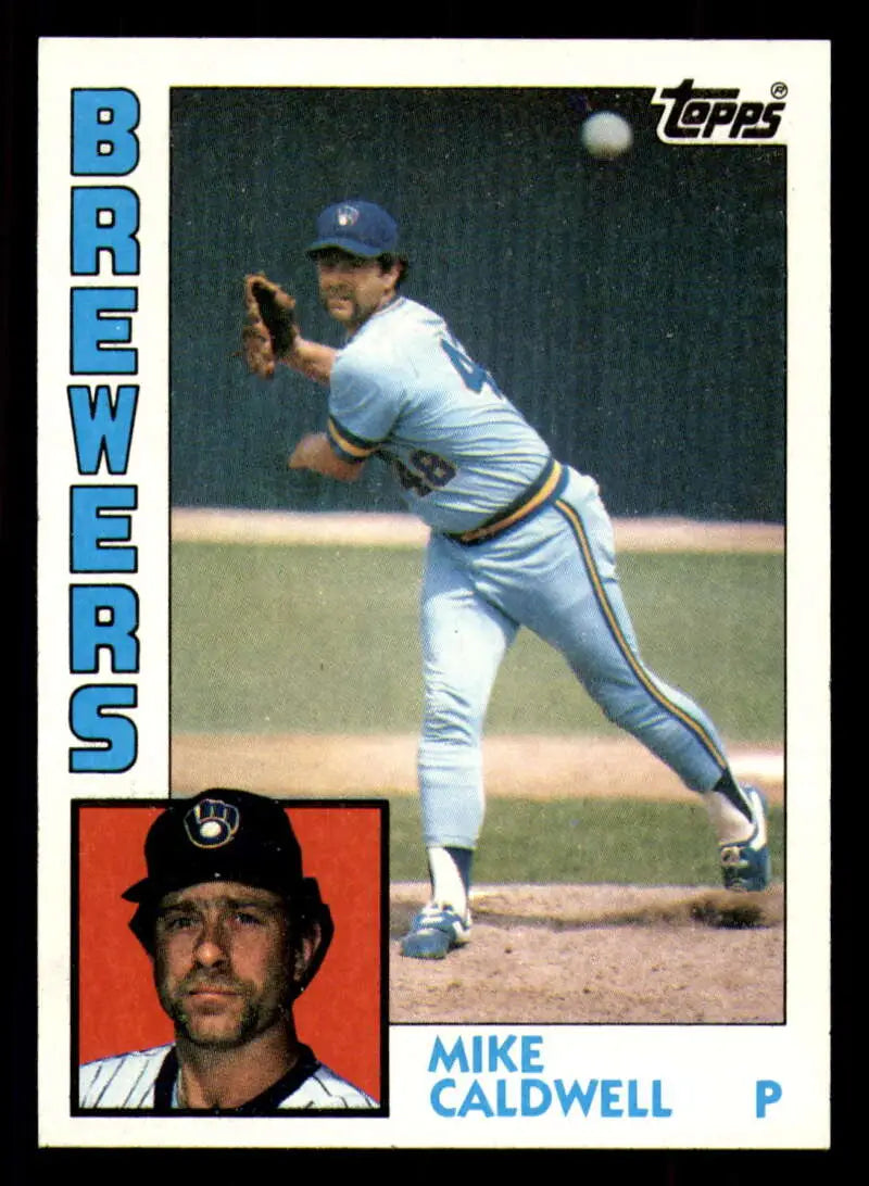 1984 Topps #605 Mike Caldwell EX Excellent Milwaukee Brewers Baseball Card - Baseball Card Single