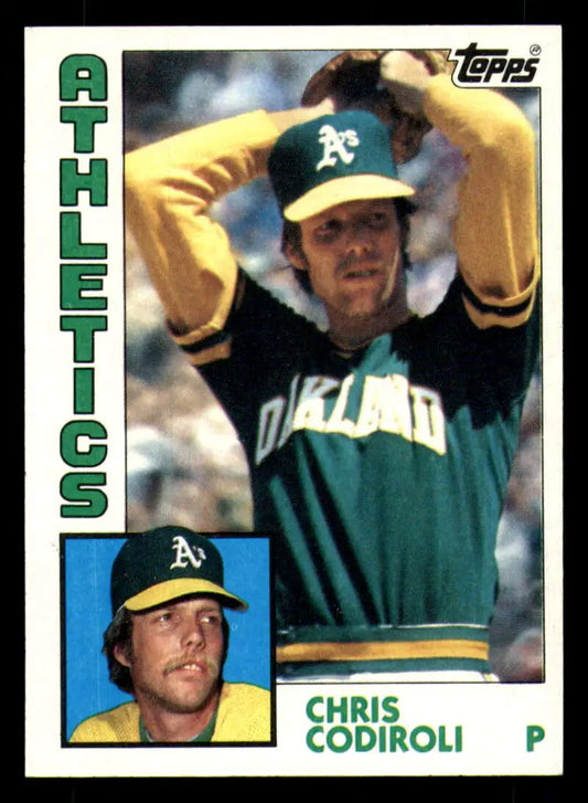 1984 Topps #61 Chris Codiroli EX Excellent RC Rookie Oakland Athletics Baseball Card - Baseball Card Single