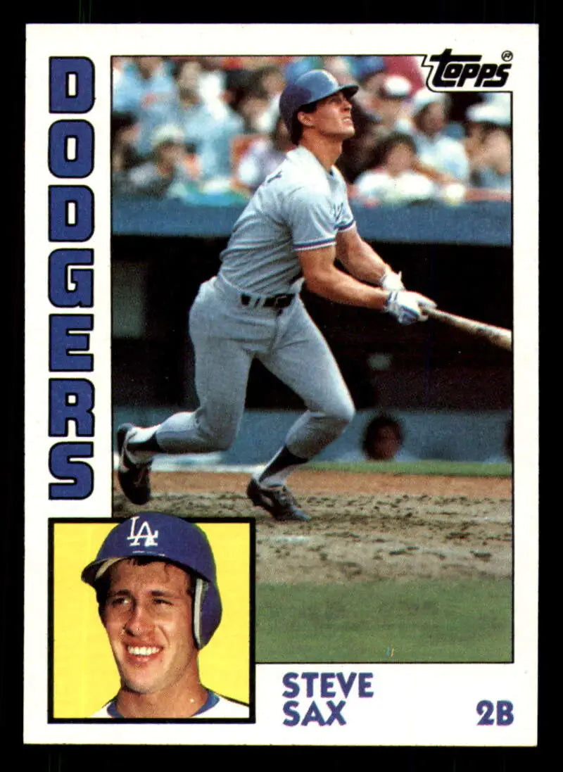 1984 Topps #610 Steve Sax EX Excellent Los Angeles Dodgers Baseball Card - Baseball Card Single