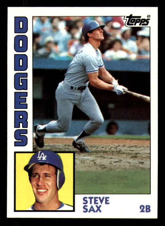 1984 Topps #610 Steve Sax EX Excellent Los Angeles Dodgers Baseball Card - Baseball Card Single