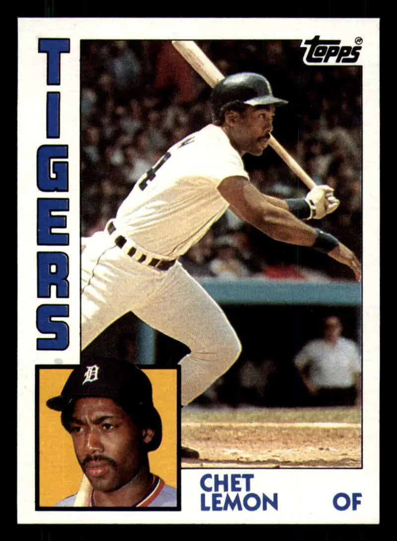 1984 Topps #611 Chet Lemon EX Excellent Detroit Tigers Baseball Card - Baseball Card Single