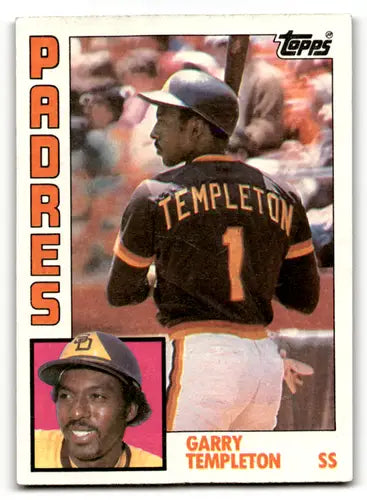 Vintage 1984 Topps Garry Templeton baseball card with original gloss Padres collectible