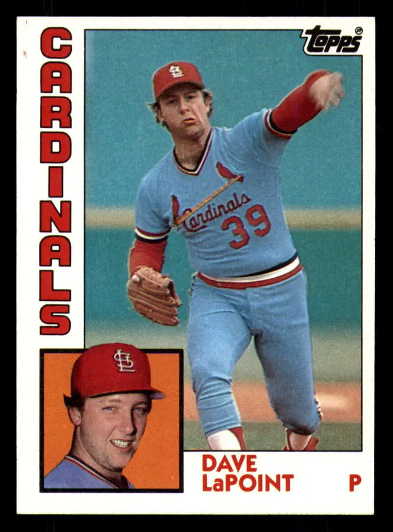 1984 Topps #627 Dave LaPoint EX Excellent St. Louis Cardinals Baseball Card - Baseball Card Single