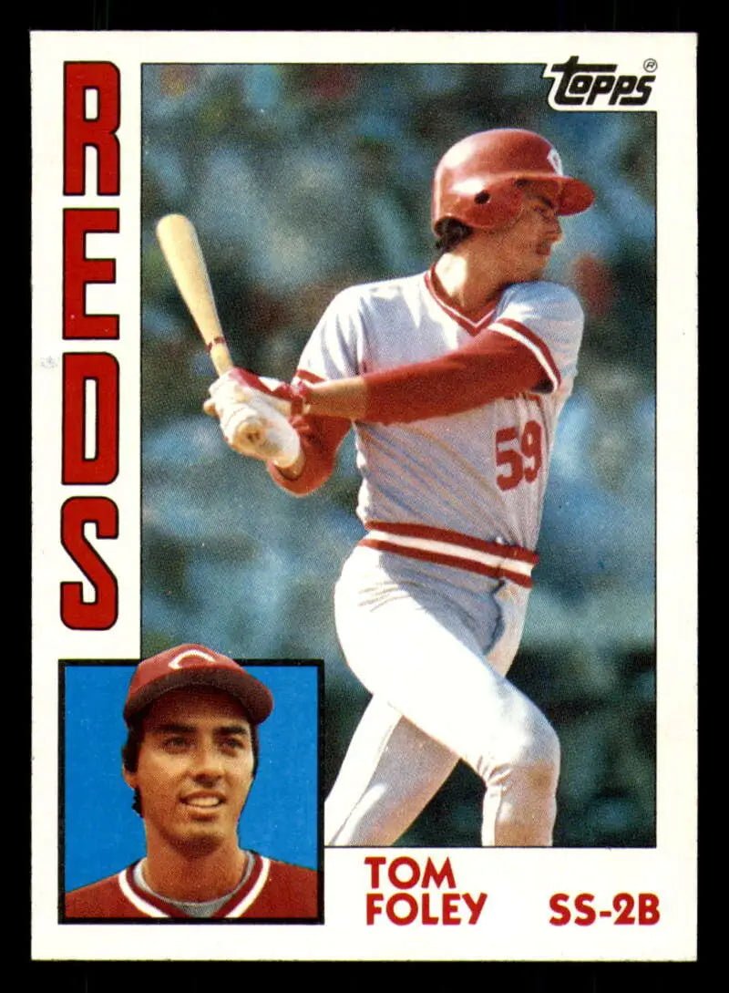 1984 Topps #632 Tom Foley EX Excellent RC Rookie Cincinnati Reds Baseball Card - Baseball Card Single