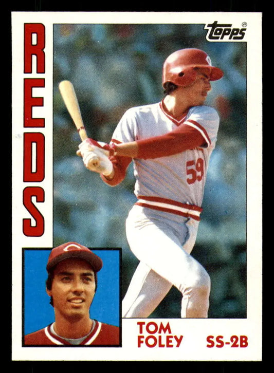 1984 Topps #632 Tom Foley EX Excellent RC Rookie Cincinnati Reds Baseball Card - Baseball Card Single