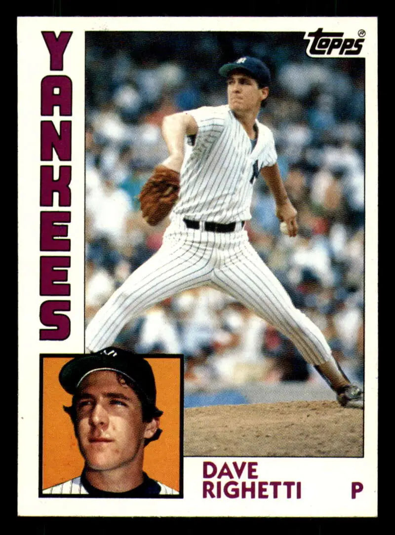 1984 Topps #635 Dave Righetti EX Excellent New York Yankees Baseball Card - Baseball Card Single