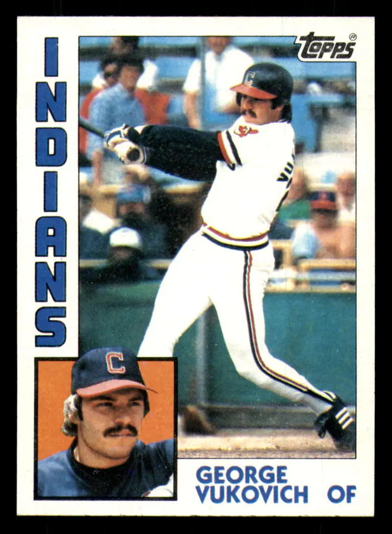 1984 Topps #638 George Vukovich EX Excellent Cleveland Indians Baseball Card - Baseball Card Single