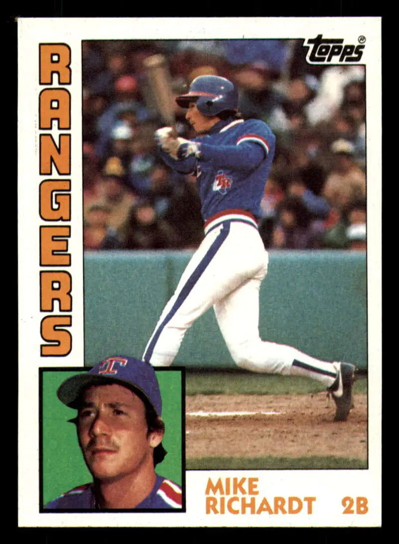 1984 Topps #641 Mike Richardt EX Excellent Texas Rangers Baseball Card - Baseball Card Single