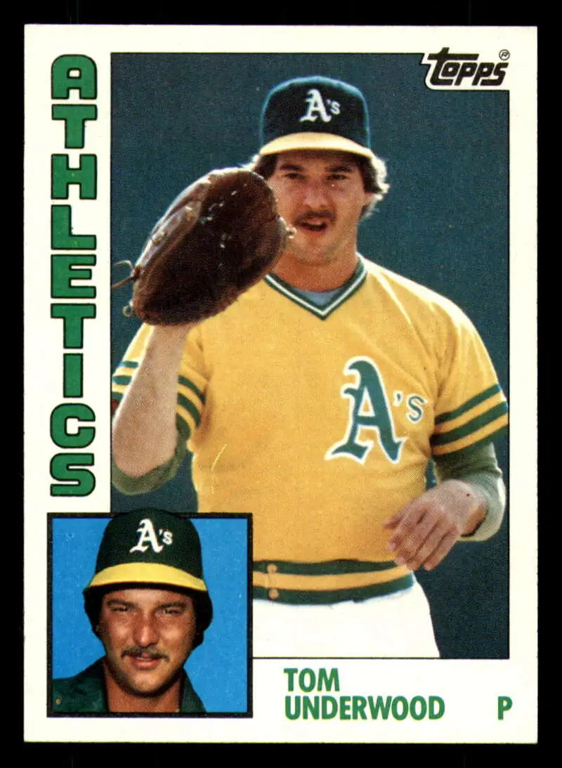 1984 Topps #642 Tom Underwood EX Excellent Oakland Athletics Baseball Card - Baseball Card Single