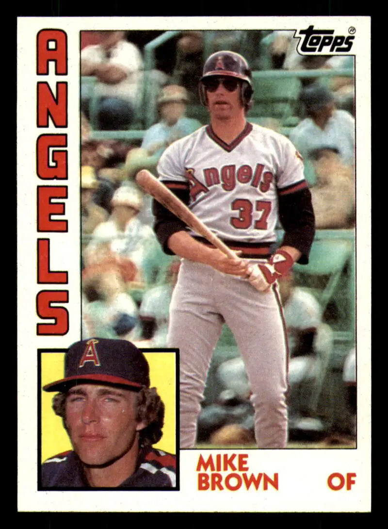 1984 Topps #643 Mike Brown EX Excellent RC Rookie California Angels Baseball Card - Baseball Card Single