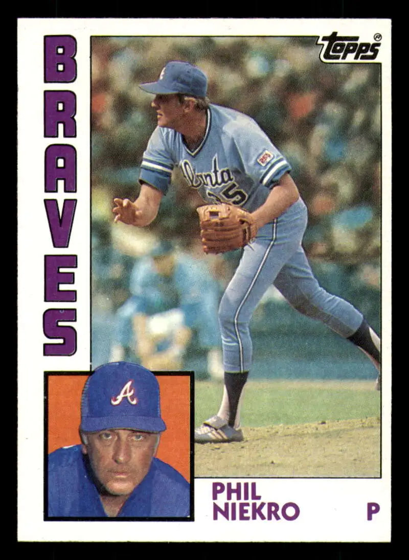 1984 Topps #650 Phil Niekro EX Excellent Atlanta Braves Baseball Card - Baseball Card Single