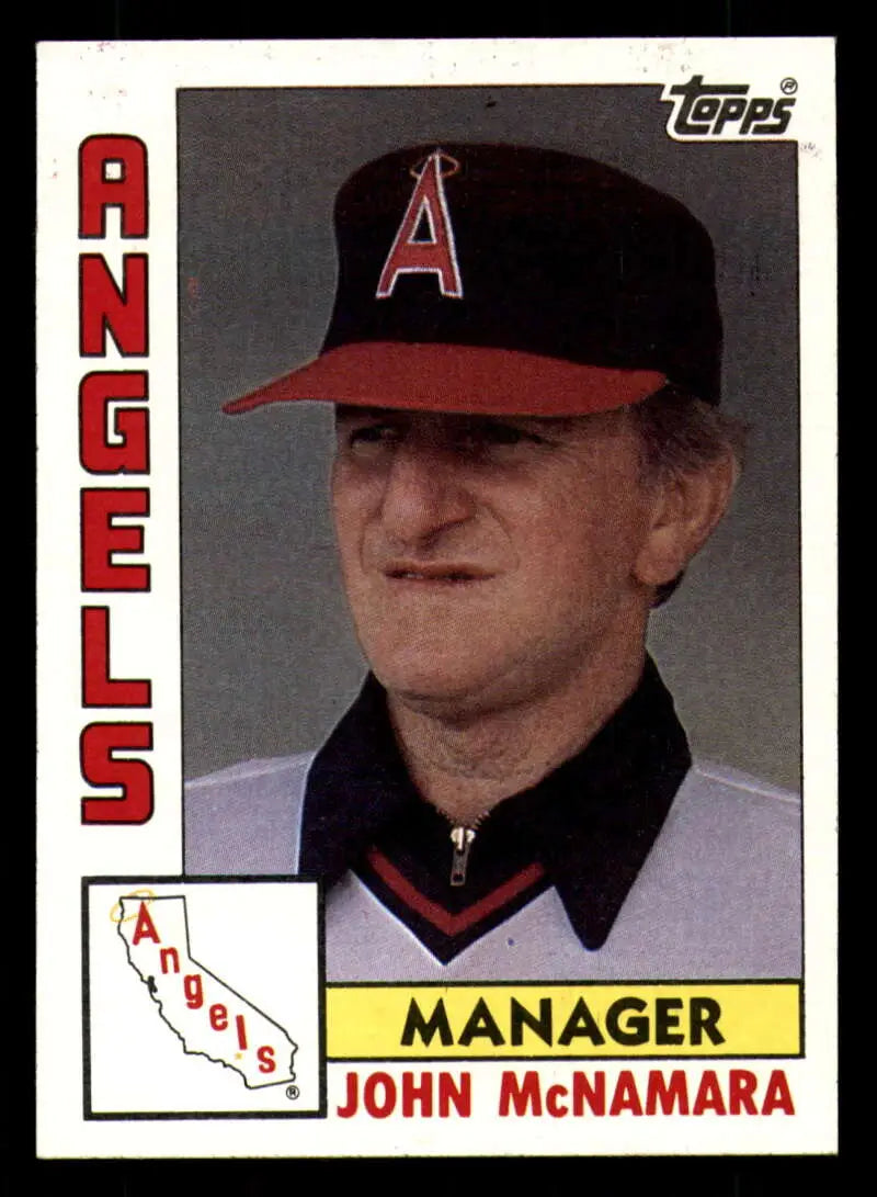 1984 Topps #651 John McNamara EX Excellent California Angels Baseball Card - Baseball Card Single