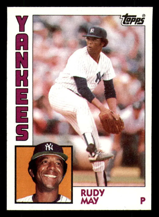 1984 Topps #652 Rudy May EX Excellent New York Yankees Baseball Card - Baseball Card Single