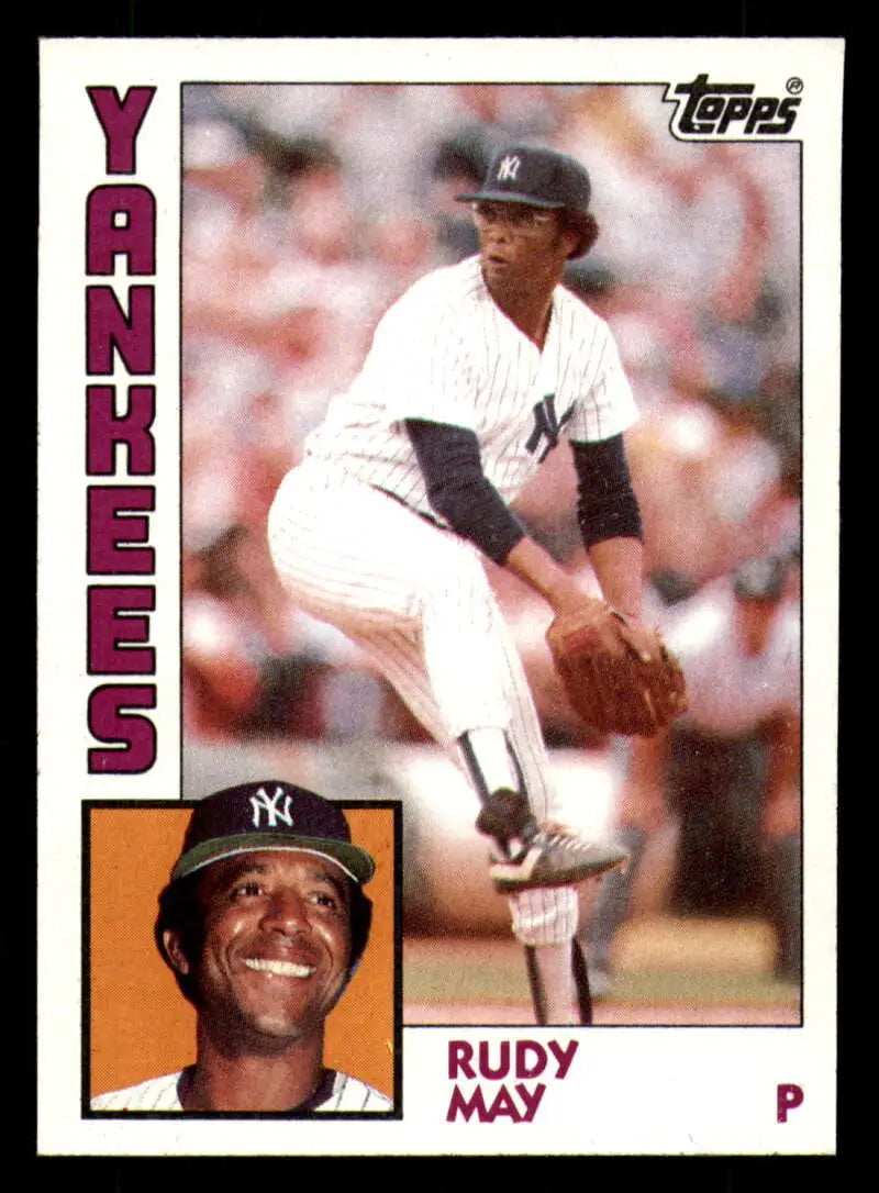 1984 Topps #652 Rudy May EX Excellent New York Yankees Baseball Card - Baseball Card Single
