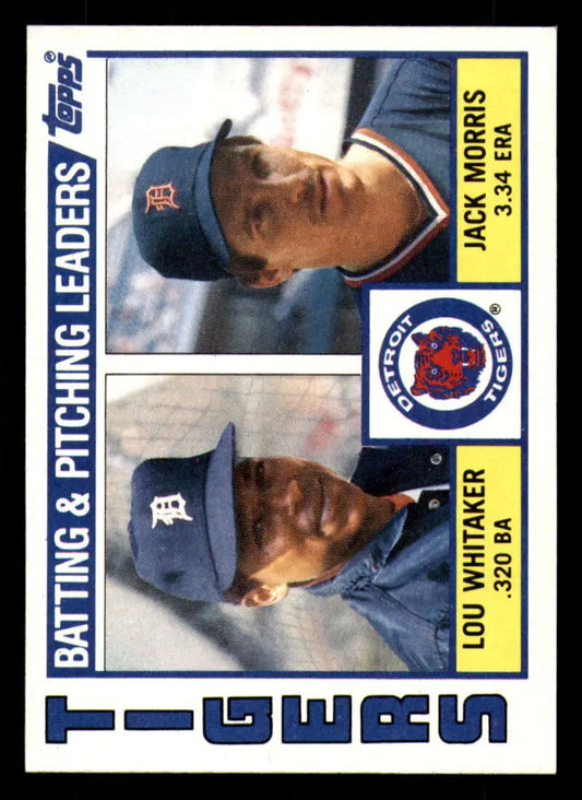 1984 Topps #666 Lou Whitaker/Jack Morris EX Excellent Detroit Tigers Baseball Card - Baseball Card Single