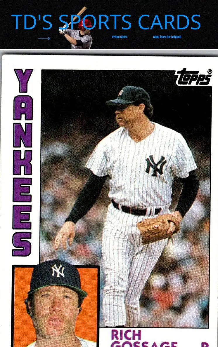 1984 Topps Rich Gossage baseball card featuring legendary pitcher Rich Gossage
