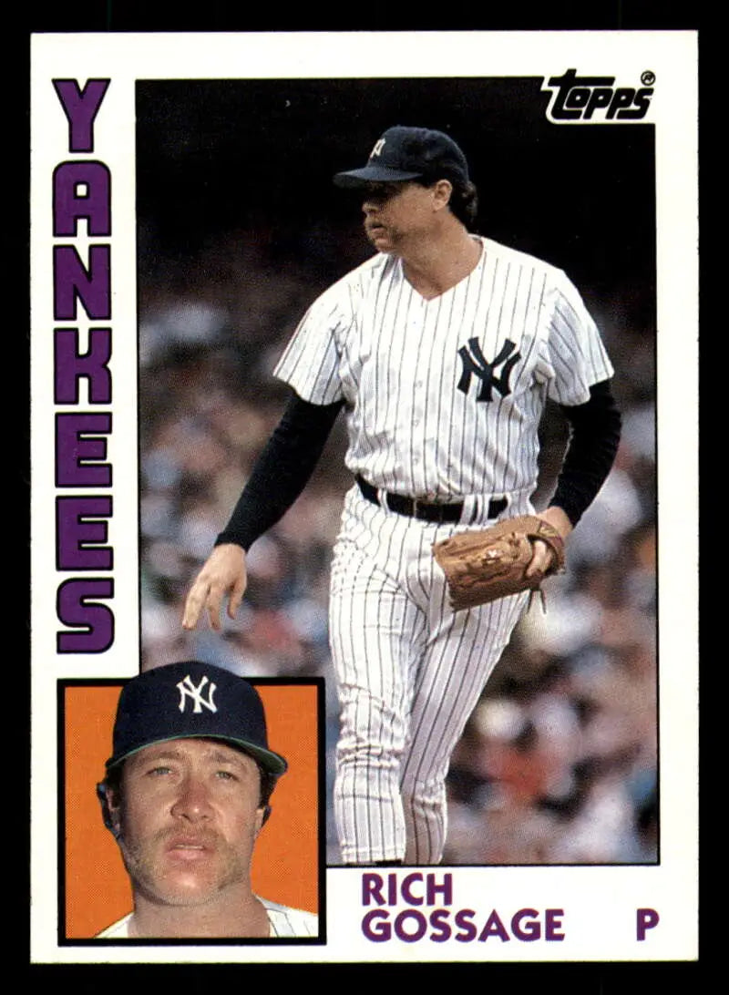 1984 Topps #670 Rich Gossage EX Excellent New York Yankees Baseball Card - Baseball Card Single