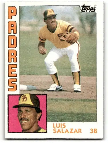 Original gloss 1984 Topps Luis Salazar San Diego Padres baseball card