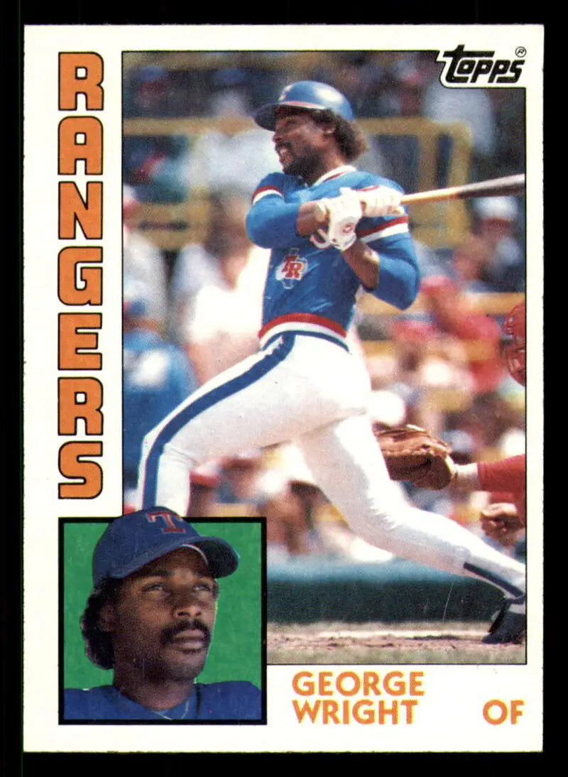 1984 Topps #688 George Wright EX Excellent Texas Rangers Baseball Card - Baseball Card Single
