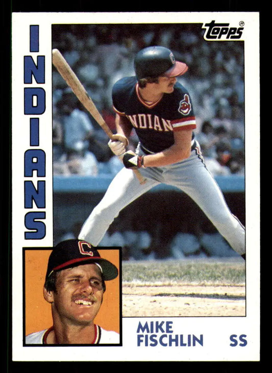 1984 Topps #689 Mike Fischlin EX Excellent Cleveland Indians Baseball Card - Baseball Card Single