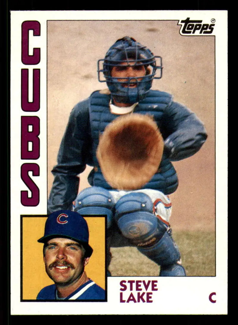 1984 Topps #691 Steve Lake EX Excellent RC Rookie Chicago Cubs Baseball Card - Baseball Card Single