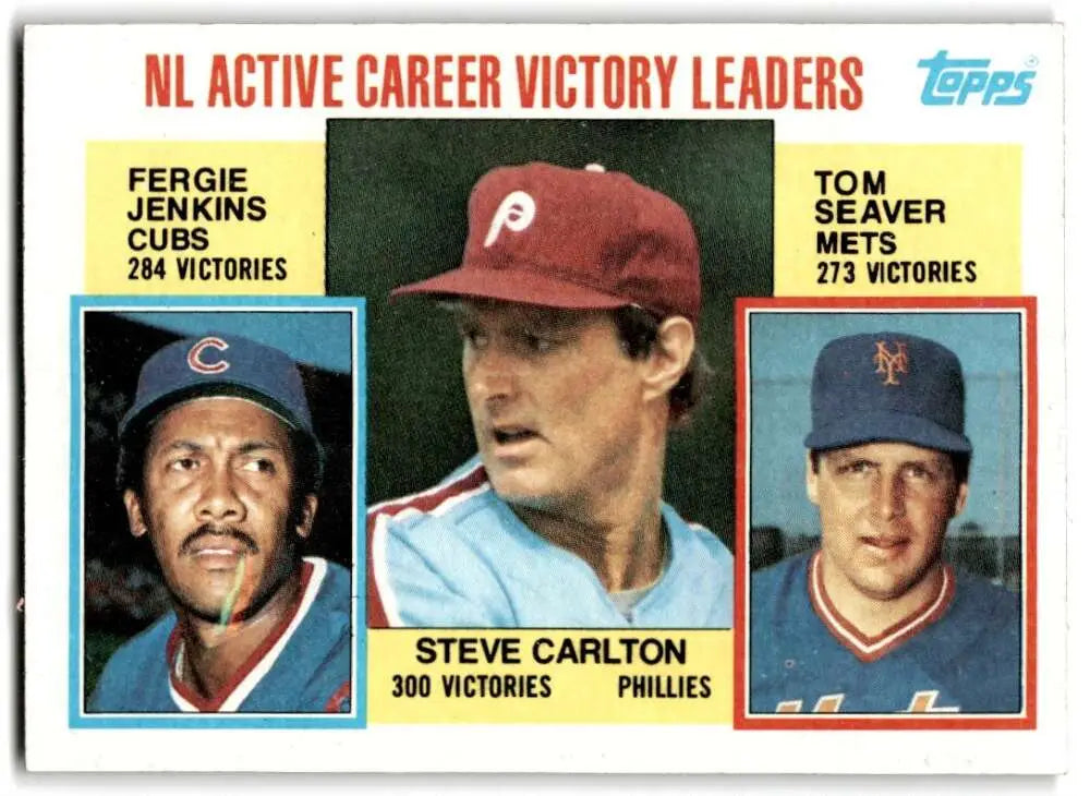 1984 Topps #706 Steve Carlton/Fergie Jenkins/Tom Seaver EX Excellent Chicago Cubs/Philadelphia Phillies/New York Mets