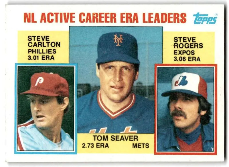 1984 Topps #708 Tom Seaver/Steve Carlton/Steve Rogers EX Excellent Philadelphia Phillies/New York Mets/Montreal Expos
