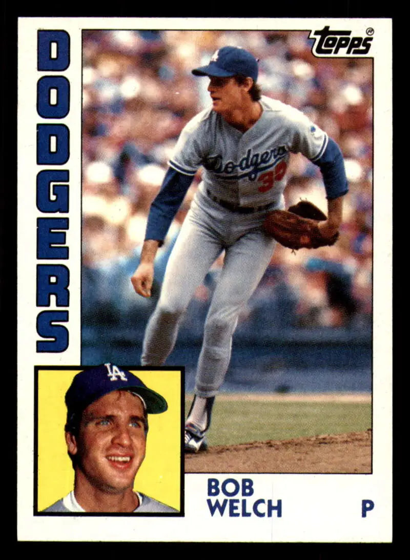 1984 Topps #722 Bob Welch EX Excellent Los Angeles Dodgers Baseball Card - Baseball Card Single