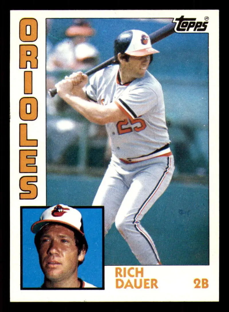1984 Topps #723 Rich Dauer EX Excellent Baltimore Orioles Baseball Card - Baseball Card Single