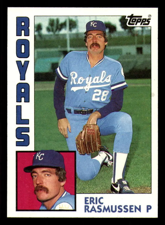 1984 Topps #724 Eric Rasmussen EX Excellent Kansas City Royals Baseball Card - Baseball Card Single