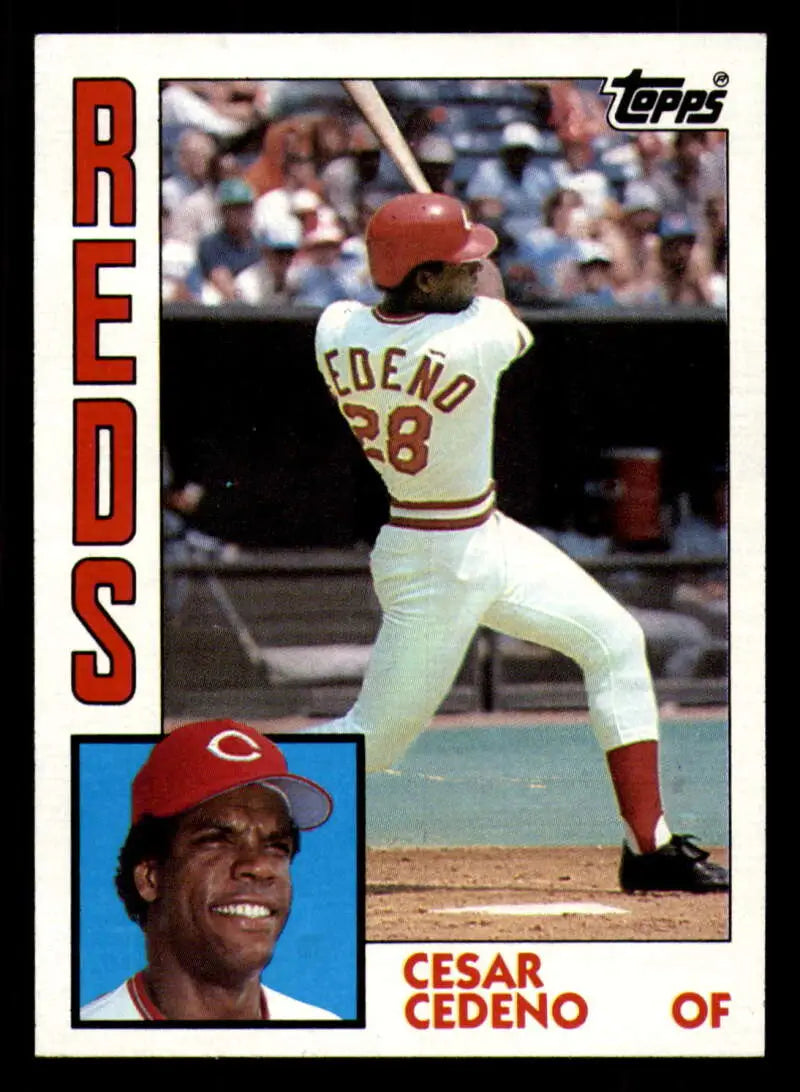 1984 Topps #725 Cesar Cedeno EX Excellent Cincinnati Reds Baseball Card - Baseball Card Single