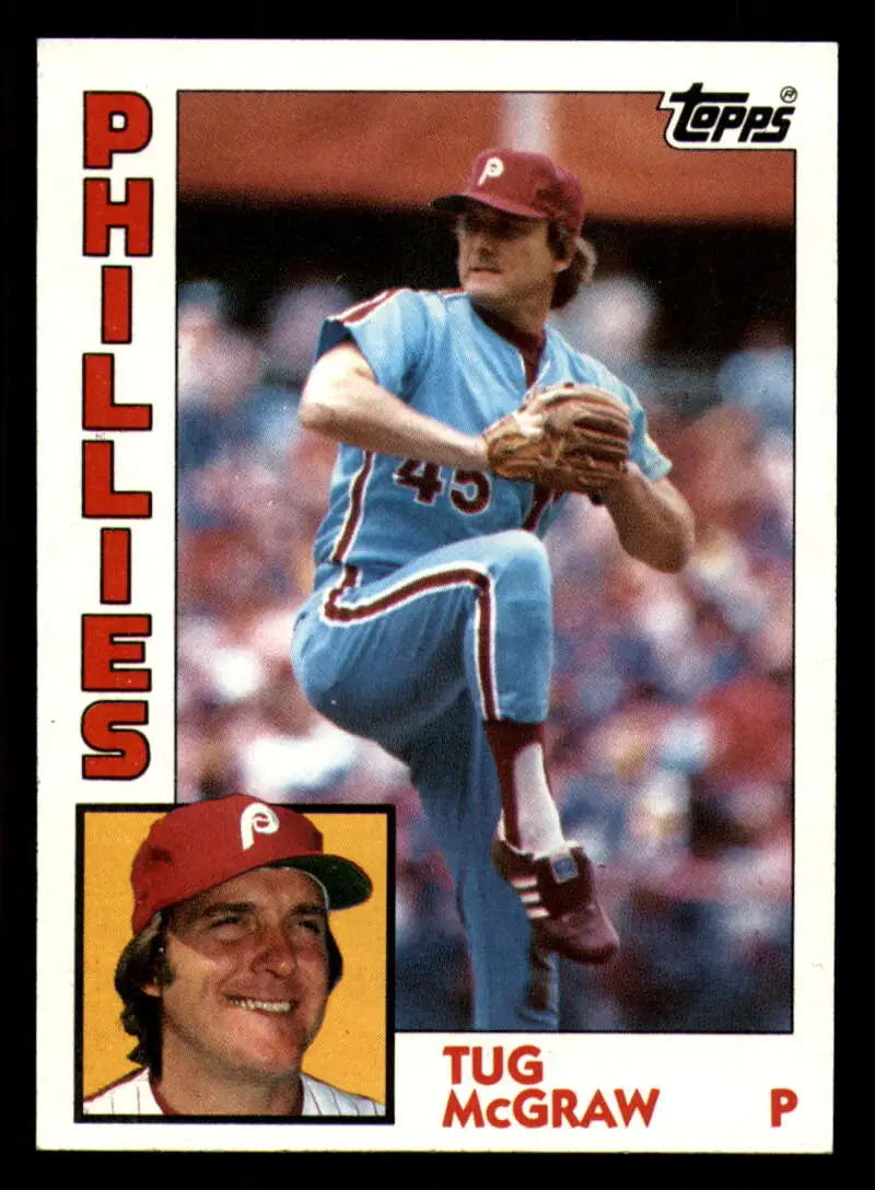 1984 Topps #728 Tug McGraw EX Excellent Philadelphia Phillies Baseball Card - Baseball Card Single