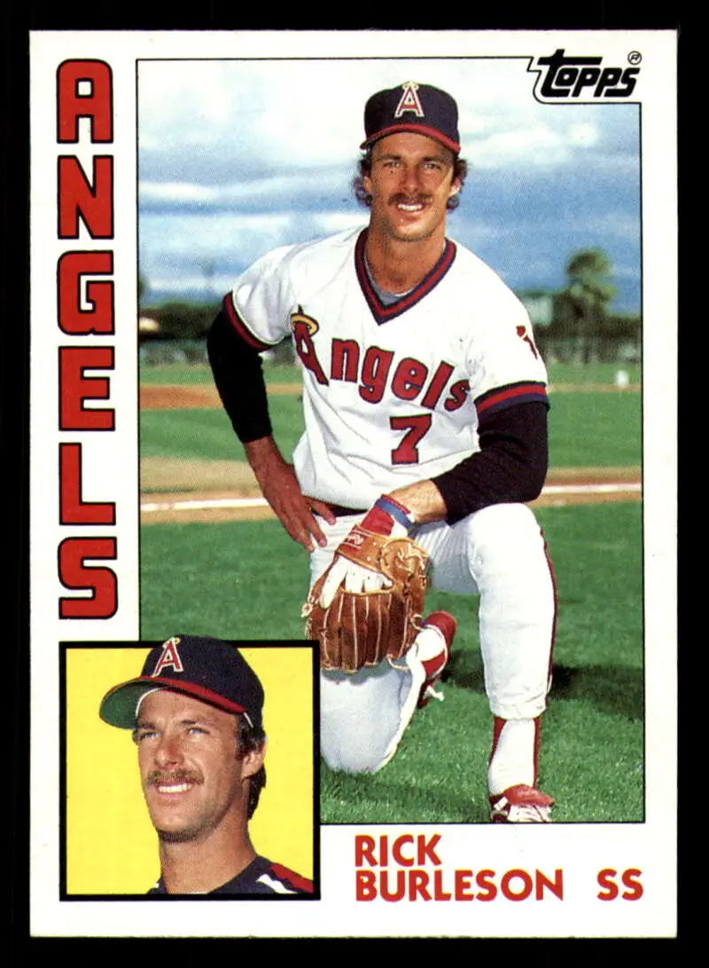 1984 Topps #735 Rick Burleson EX Excellent California Angels Baseball Card - Baseball Card Single