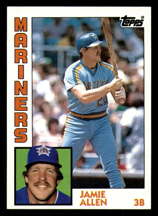 1984 Topps #744 Jamie Allen EX Excellent RC Rookie Seattle Mariners Baseball Card - Baseball Card Single