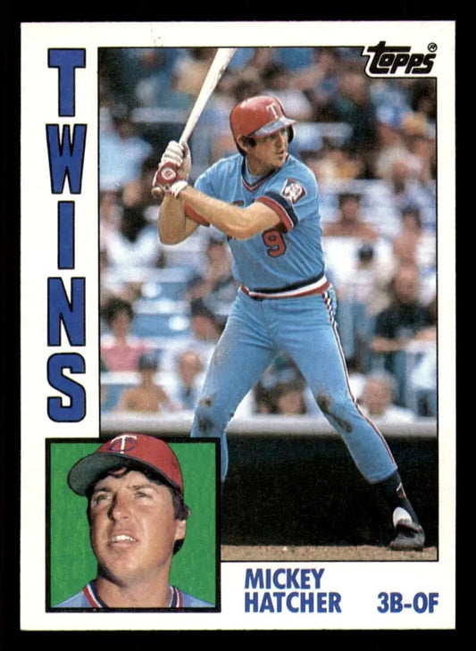 1984 Topps #746 Mickey Hatcher EX Excellent Minnesota Twins Baseball Card - Baseball Card Single