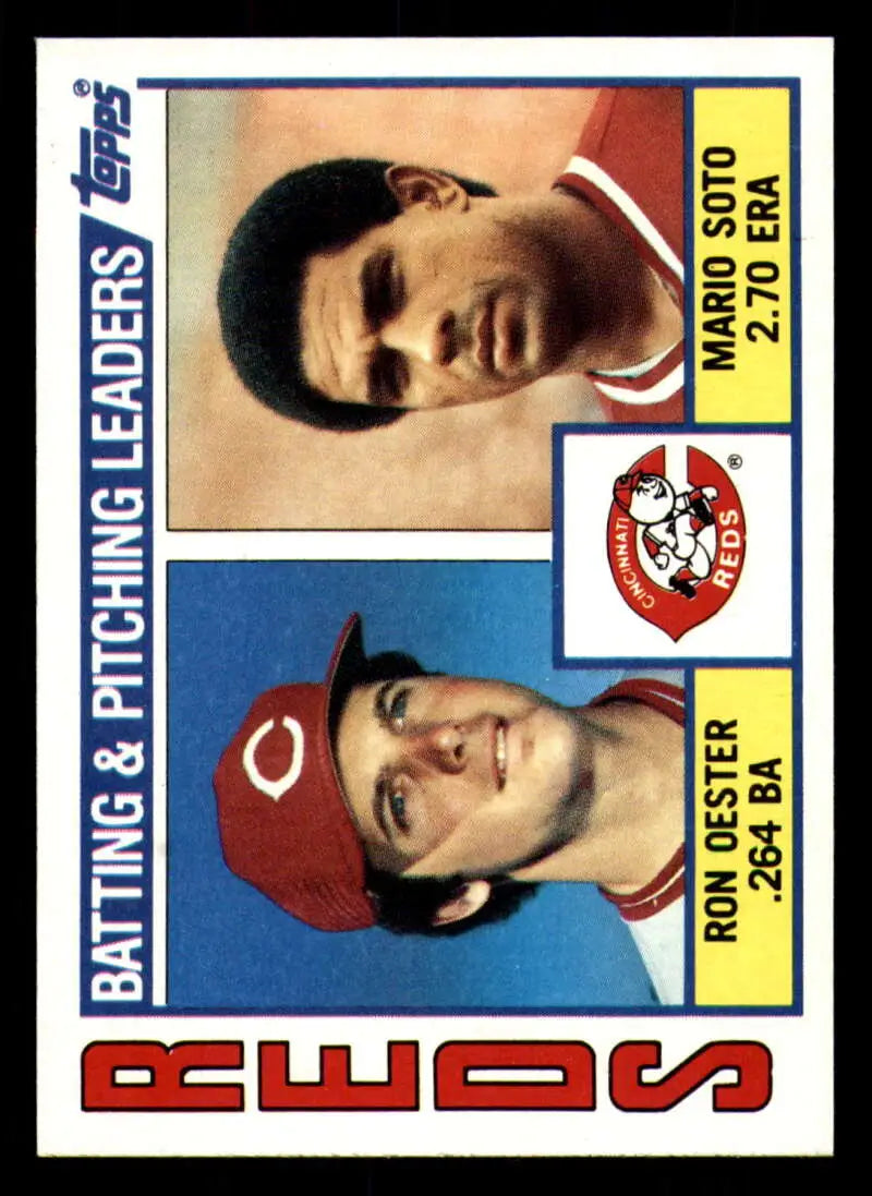 1984 Topps #756 Ron Oester/Mario Soto EX Excellent Cincinnati Reds Baseball Card - Baseball Card Single