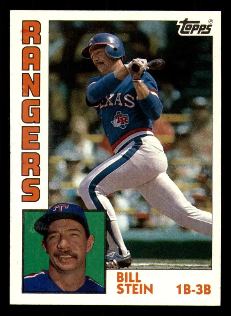 1984 Topps #758 Bill Stein EX Excellent Texas Rangers Baseball Card - Baseball Card Single